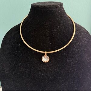 🌸Serafina GoldTone Collar Necklace with Crystal Bezel